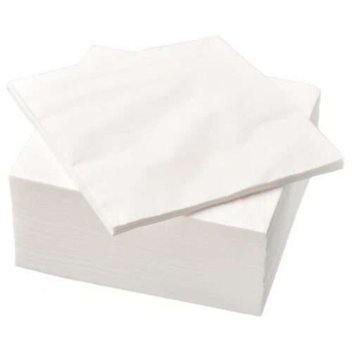 Serviettes | Paper Napkins – Pack of 100 – 40×40 cm White - SWEDEN - Image 2