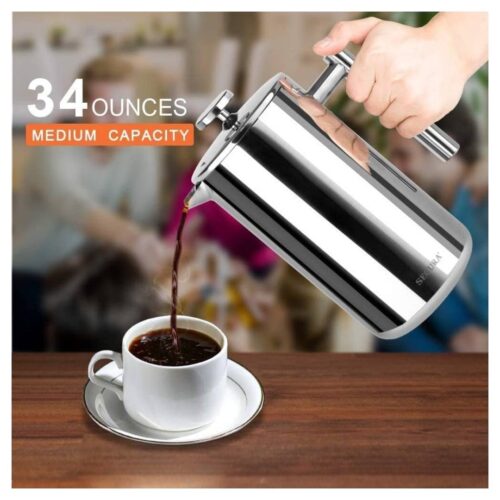 Coffee French Press – 350 ml Silver - SECURA - Image 2