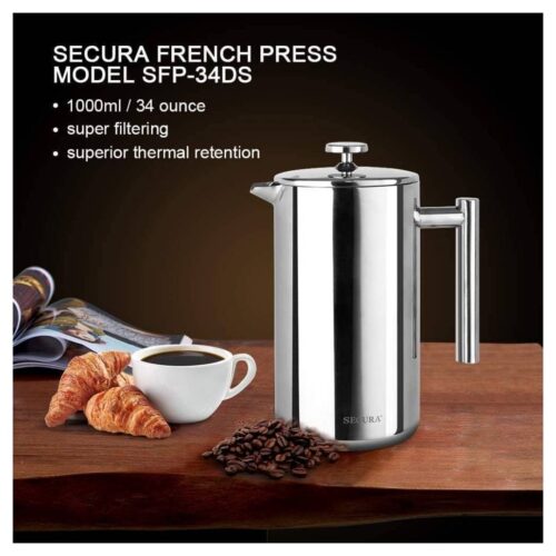 Coffee French Press – 350 ml Silver - SECURA - Image 3