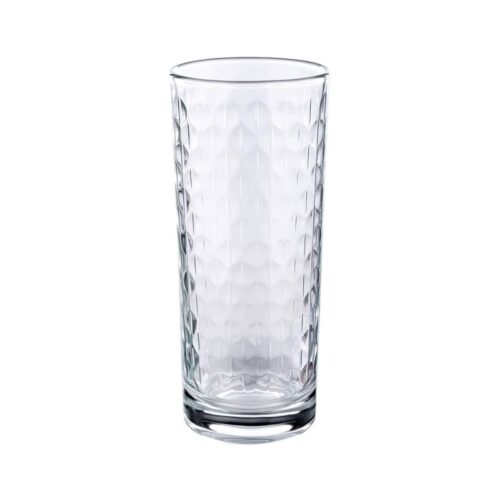 Water Glass – Hi Ball Acrylic – Checked – Clear - Image 3