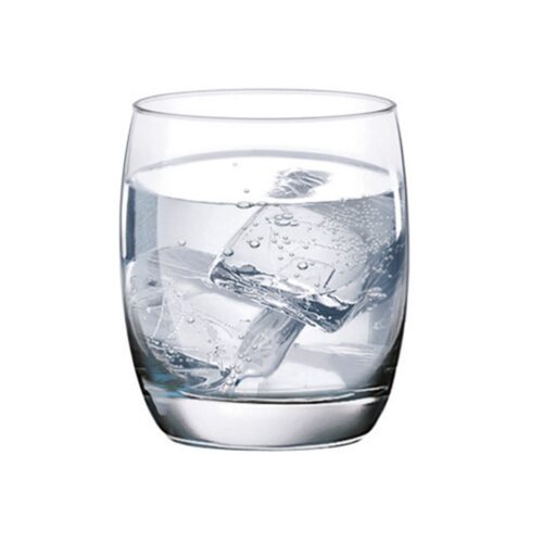 Water Glass – Curved with Depression – Acrylic – Clear - Image 3