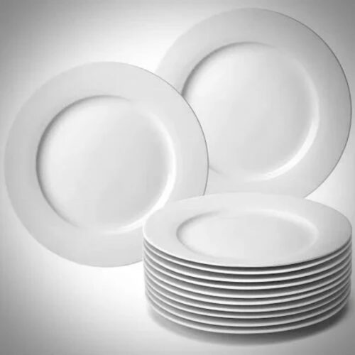 Dinner Plate – 11" White Ceramic - HOTEL WARE - Image 2