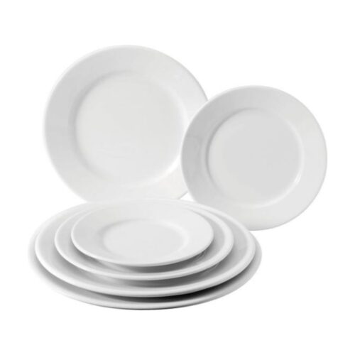 Side Plate – With Depression – 8" White Ceramic - Image 3