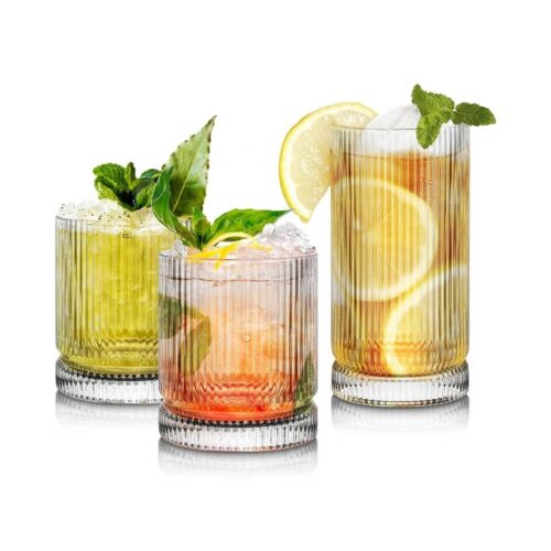 Hi Ball Glass – Ripple – 420 ml Clear – China - Image 2