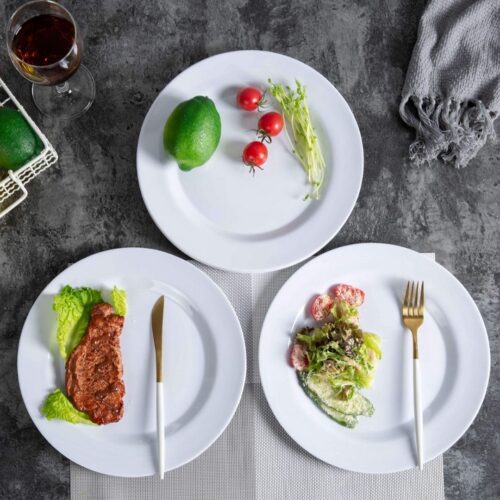 Dinner Plate – With Depression – 10" White Ceramic - Image 2