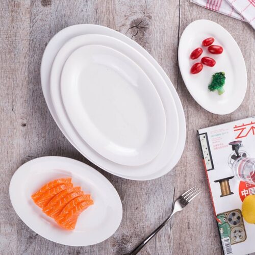 Fish Plate – 14" White Ceramic - Image 3