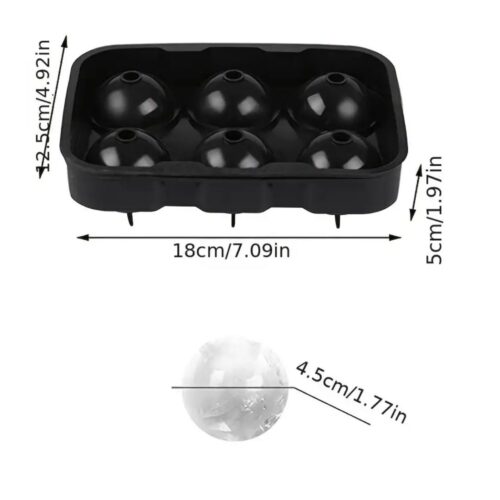 Ice Mould – Sphere – 7 Holes – Black - CHINA - Image 3