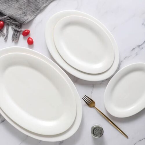Fish Plate – 16" White Ceramic - Image 2