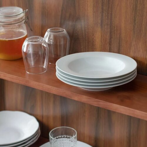 Pasta Plate – 9" White - BRIGHT LIGHT SHALLOW - Image 3