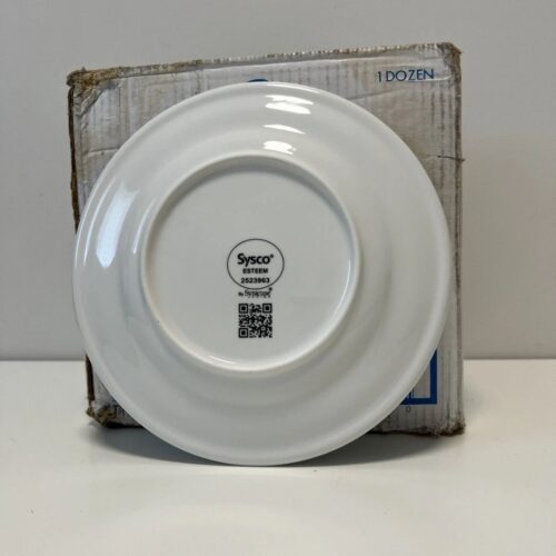 Dinner/Dessert Plate – 9" Brilliant White - SYSCO - Image 2