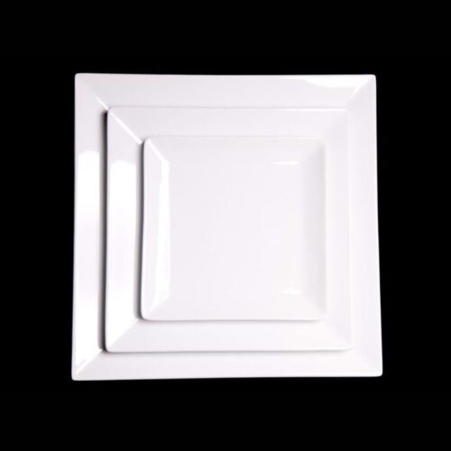 Square Plate – 6.5" White Ceramic - Image 2