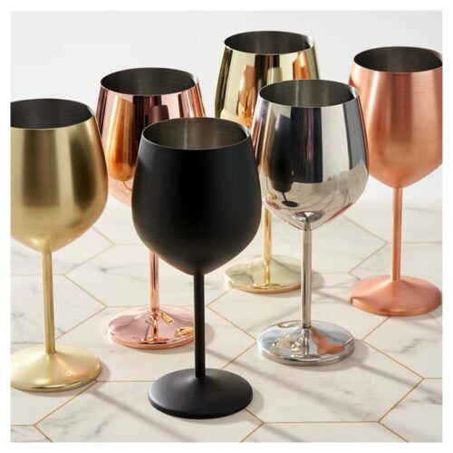 CHINA – Wine Glass – Stainless Steel – 240 ml Silver - Image 4