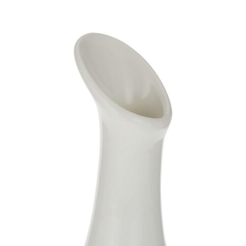 Flower Vase – Slanted – White Ceramic - PORECELETTA - Image 3