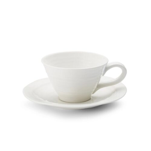 Porcelain Tea Set – 3 Pc White Ceramic - BASIC WHITE - Image 3