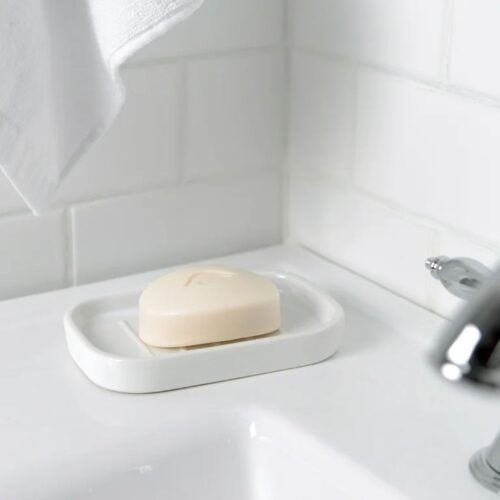Soap Dish – Ceramic – White - P&T - Image 2