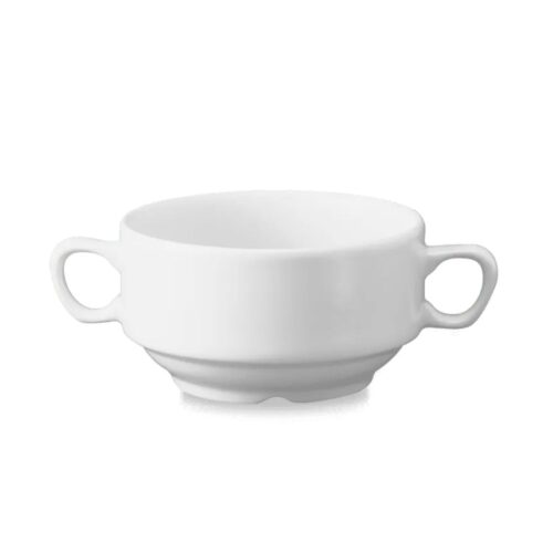 Consomme Cup – With Handle – 10 cm White Ceramic - Image 3