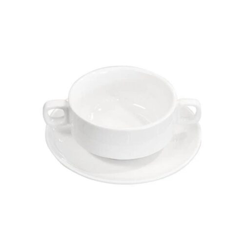 Consomme Cup – With Ears – 10 cm White Ceramic - Image 2