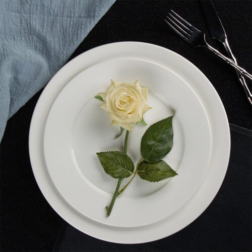 Side Plate – Round Plain – 6" White Ceramic - Image 3