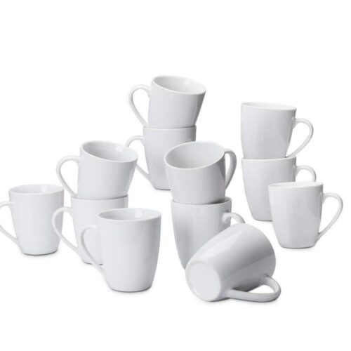 Tea Mug – 290 ml White Ceramic - P&T - Image 3