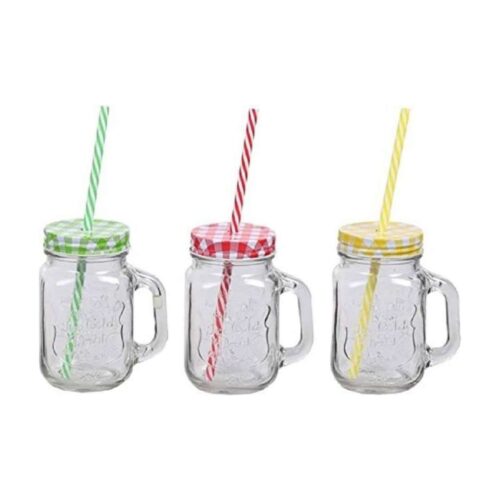 Mason Jar – With Handle – 450 ml Clear - ORCHID - Image 3