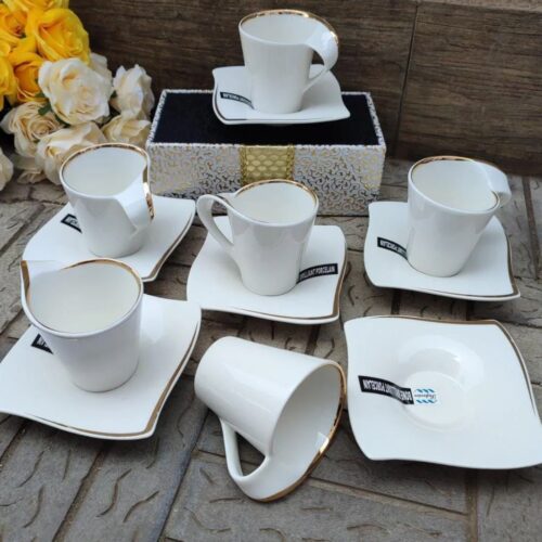 Tea Set – 24K Gold – White & Gold Ceramic - BERGHOME - Image 2