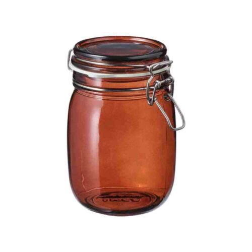Clip Lock Jar – 1 L Brown Tint - IKEA - Image 2