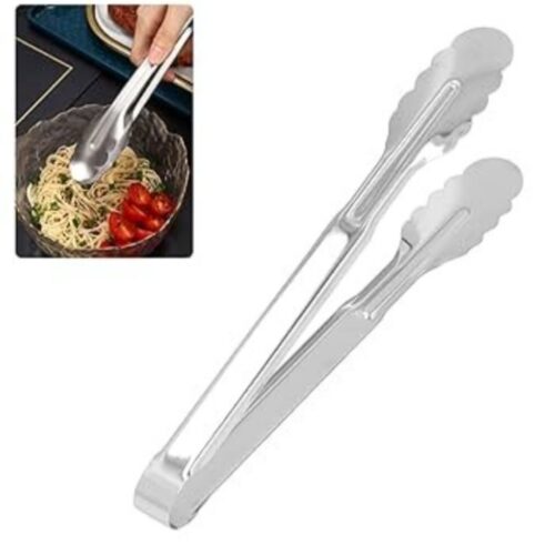 Tongs – BBQ Tongs – Serrated – 11.5" Stainless Steel - DNSS - Image 2