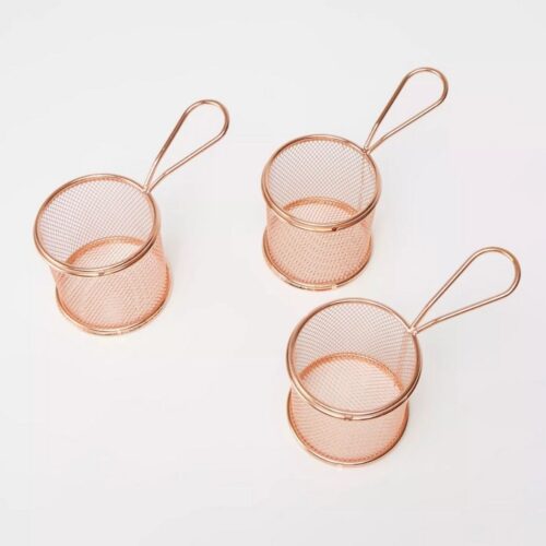 Fries Basket – Round – 8.5×9 cm Rose Gold - DNSS - Image 2