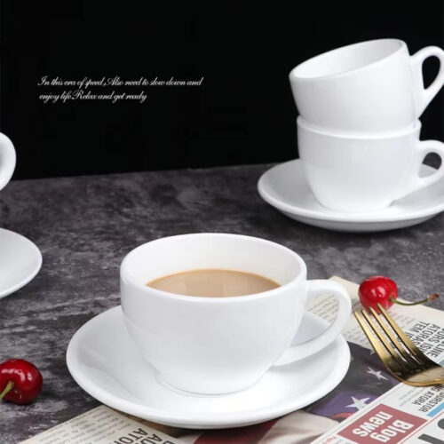 Cappuccino Cup – 225 ml White Ceramic - SUNNEX - Image 2