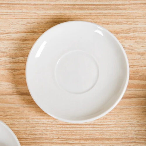 Cappuccino Cup Saucer – 16 cm White Ceramic - SUNNEX - Image 2