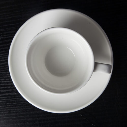 Cappuccino Cup Saucer – White Ceramic - Image 2