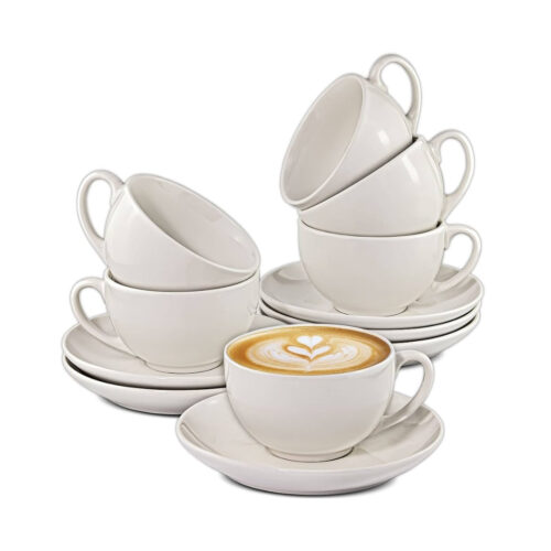 Cappuccino Cup – 180 ml White Ceramic - Image 1