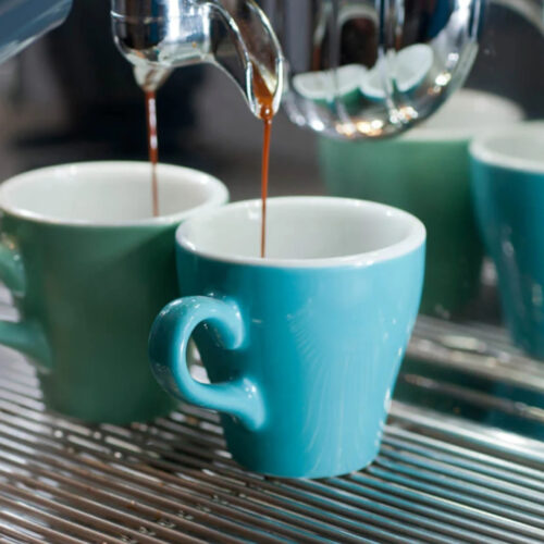 Cappuccino Cup and Saucer – 250 ml Blue Ceramic - CHINA - Image 2