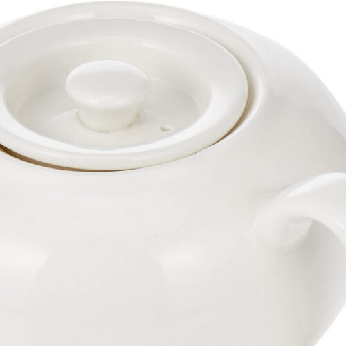 Tea Pot – Stackable – 950 ml White Ceramic - SUNNEX - Image 3