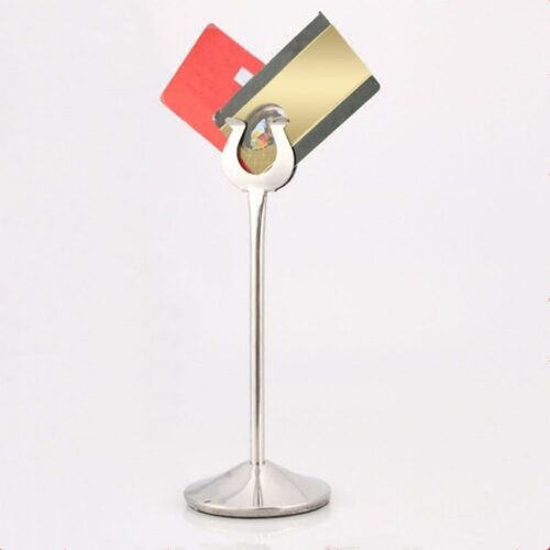Buffet Tag – 26 cm – Stainless Steel – Horse Style - Silver - Image 1