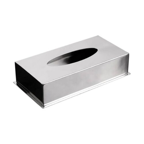Tissue Box (Silver) - Stainless Steel Rectangular - Image 2