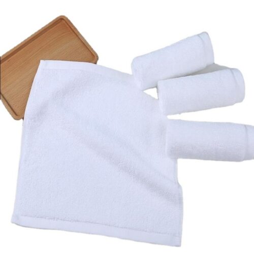 Hand Towel - Bordered White - DPF Dobby - Image 3