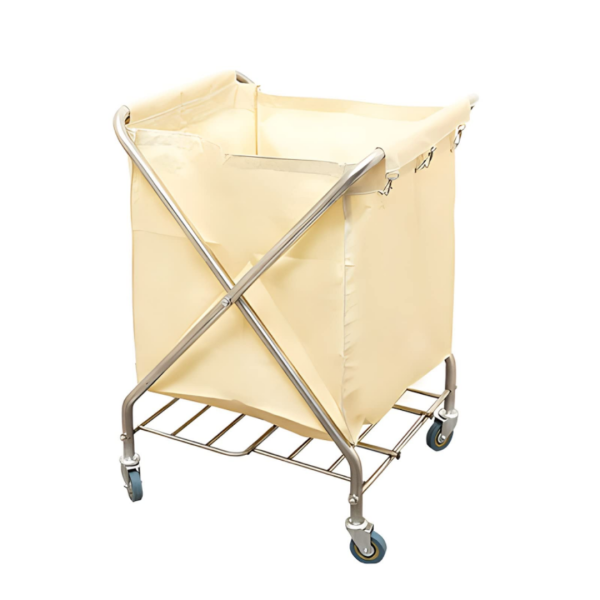 01 AKC Laundry Dirty Linen Trolley – Square Beige 50KG (2)