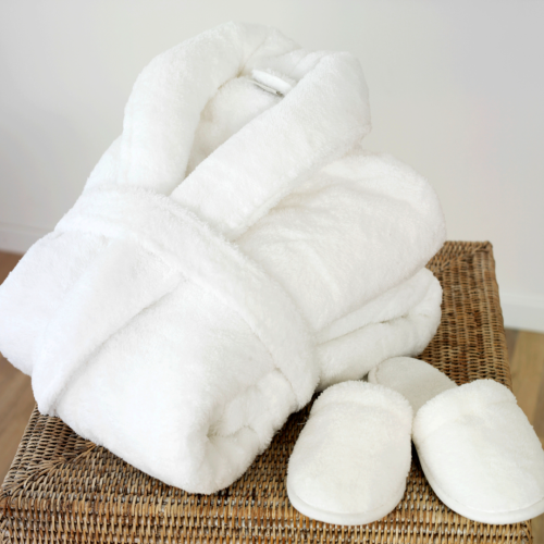 Bathrobes – Terry White (S, M, L, XL, XXL) (China) - Image 3
