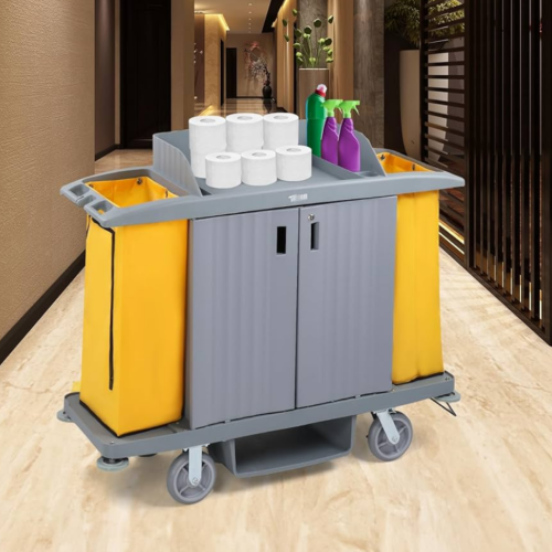 Room Cleaning / Service Trolley – Fibre Grey (China) - Image 3