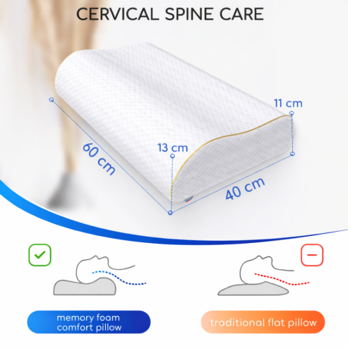 Pillow – White - Memory(60x40x13–11 cm) (Dubai) - Image 2