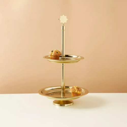 Dessert Stand 2 Tier – Gold - Lifestyle - Image 1