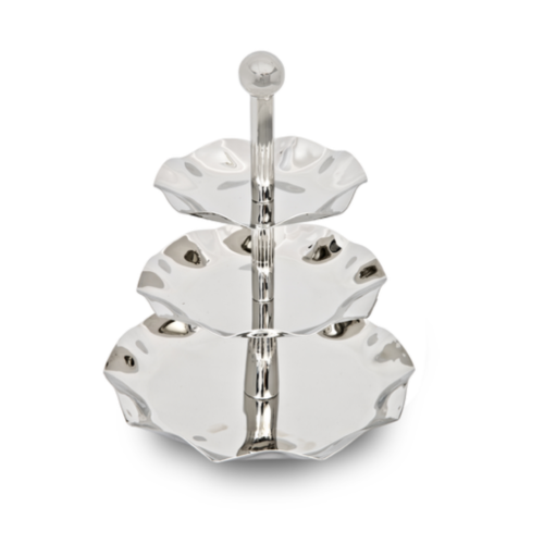 Dessert Stand - 3 Tier – Stainless Steel - VOGUE - Image 2