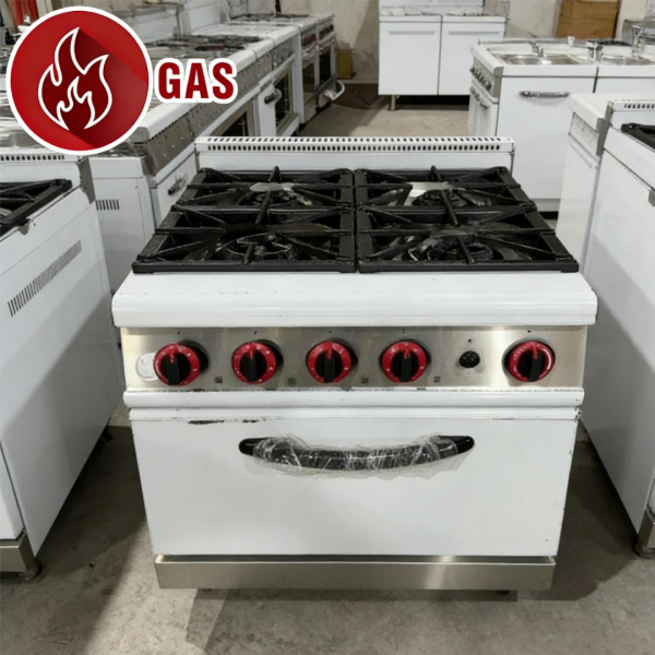 01 Gas Cooker 4 Burners with Electric Oven – Stainless Steel 4 Burner (China) (2)