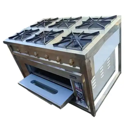 Gas Cooker 6 Burners with Gas Oven – Jua Kali Stainless Steel - Image 2
