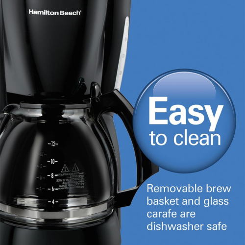 Programmable Coffee Machine – Hamilton Black 12 Cups - Image 2
