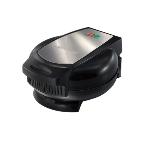 Waffle Maker – Hamilton Black & Silver - Image 2