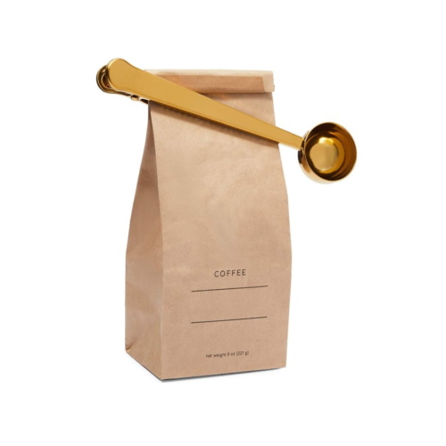 Coffee Scoop Spoon with Clip – Stainless Steel / Brass (USA) - Image 2