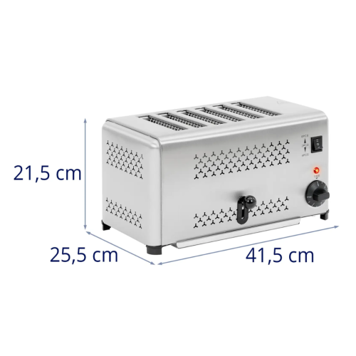 Bread Toaster 6 Slice – Grace Kitchen Silver - Image 3