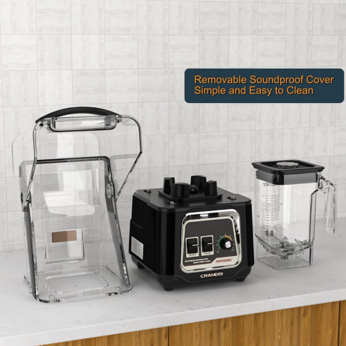 Commercial Blender – Cranddi Black & Silver 3.5 Litres - Image 3